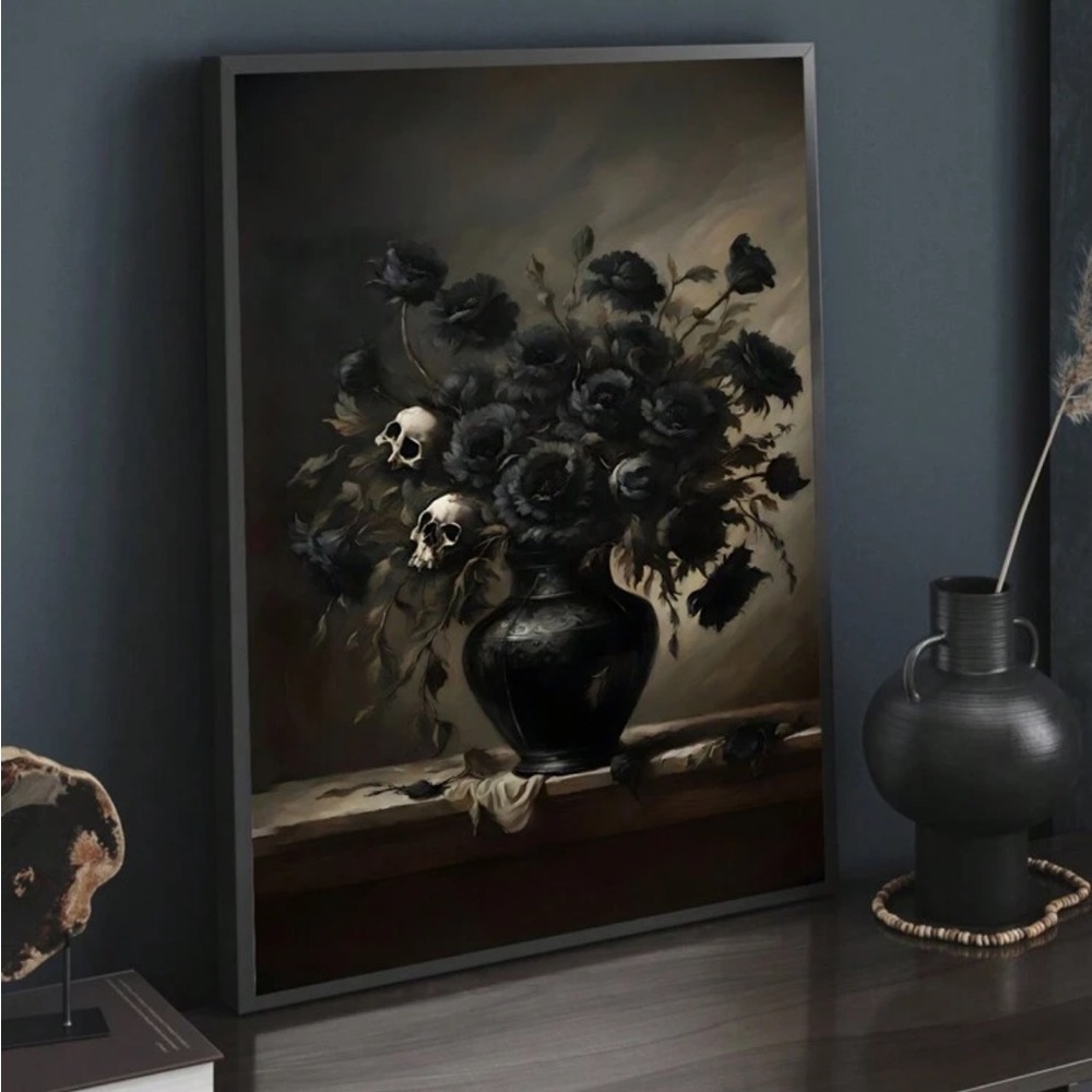 Gothic Rose Canvas Wall Art NEW 🏷️